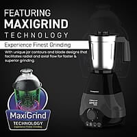 Crompton Ameo 550-Watt Mixer Grinder with MaxiGrind and Motor Vent-X Technology
