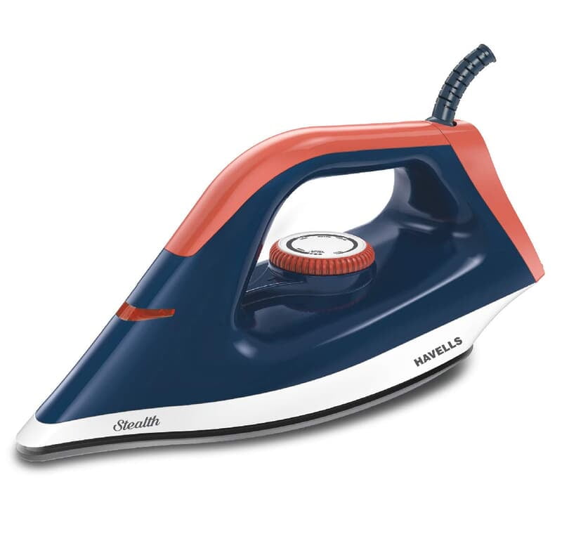 Havells ABS Stealth 1000 Watt Dry Iron With American Heritage Non Stick Sole Plate, Aerodynamic Design