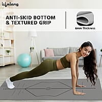 Lifelong Yoga Mat For Women & Men Tpe Material 6Mm Anti-Slip Yoga Mat With Bag For Gym Workout