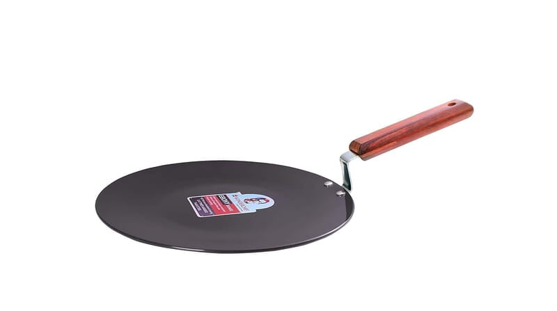 Wonderchef Ebony Roti Tawa 28cm Non Stick Tawa  4.06mm Wooden Handle