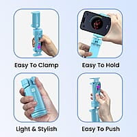 Portronics Mobot Clip Mobile Holder with 360° Adjustable Angles, Light Weight, Pocket Friendly, Mobile Stand for Table