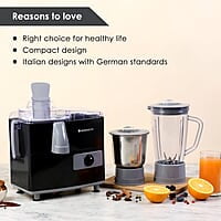 Wonderchef Prato Juicer Mixer Grinder with grinding & Blending jars  500W Powerful Motor