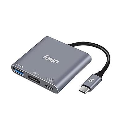 TYPE-C HUB FOXIN 3 IN 1 (USB 3.0, HDMI & PD TYPE-C)