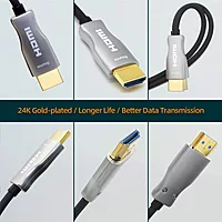 HAMMOK VERVE 15M HDMI 2.0 Fiber Optic CablHAMMOK VERVE 15M HDMI 2.0 Fiber Optic Cable – 4K High-Speed Video & Audio Transmissione – 4K