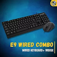 Lapcare LWC-003 Wired Combo – Full-Size Keyboard & Optical Mouse | USB Plug & Play | Ideal for Office & Home Use