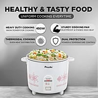 Preethi Electric Rice Cooker, 1 Litre, Single Pan, Anodized and Rustproof Aluminium Pan
