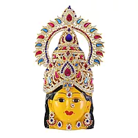Goddess Durga Face with Crown, Keeridam, Religious Decor