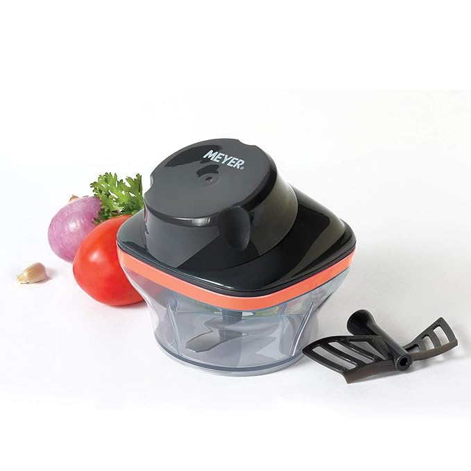 Meyer Vegetable Chopper – 250ml Capacity - Orange - Handy Kitchen Essential , All in one Chopper