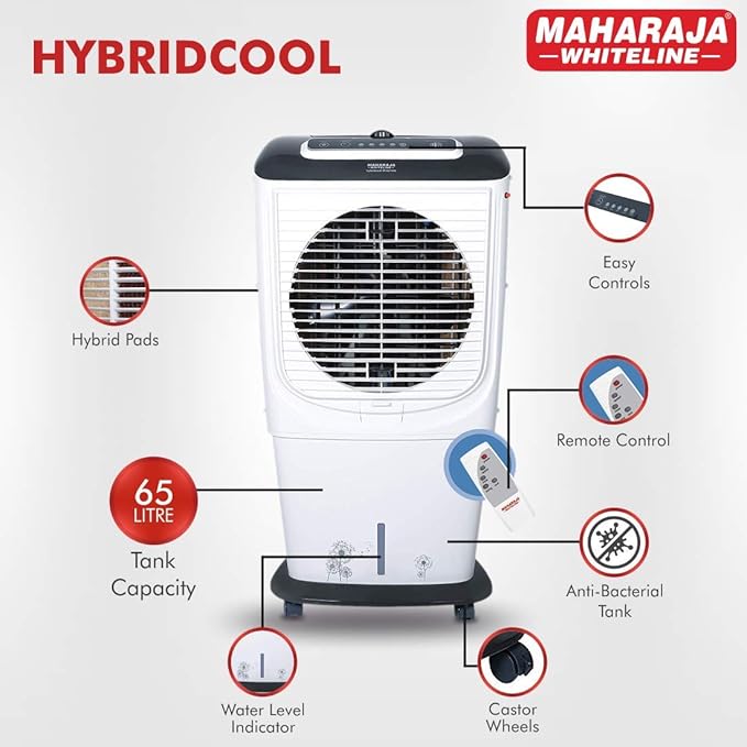 Maharaja White line HYBRIDCOOL 65 Liter Air Cooler with Remote