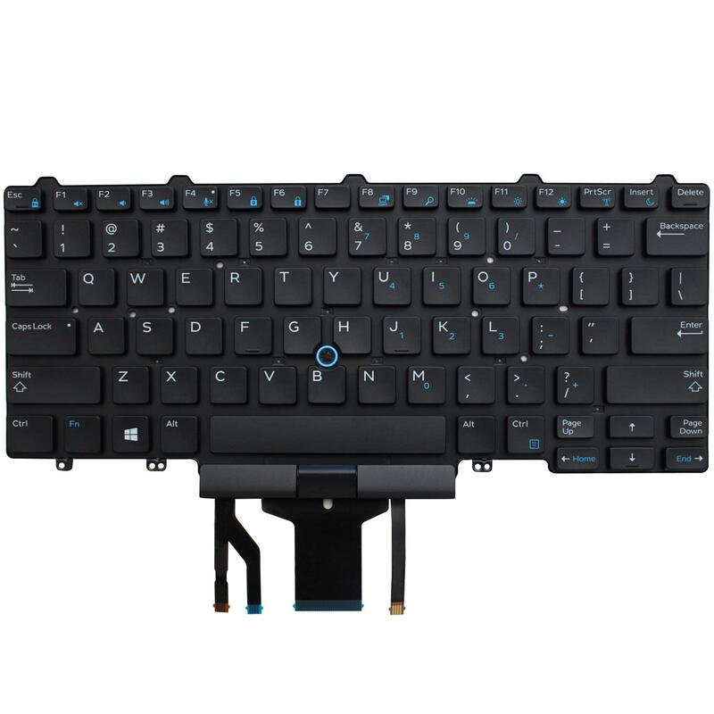 AUTENS Backlit US Keyboard for Dell Latitude E5450 E5470 E7470 7480 7490 5480 No Frame Pointer
