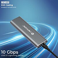 Protect and convert your internal SSD into a portable drive with Lapcare SSD casing. Easy to use, durable, and compatible with multiple SSD types.