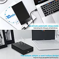 Hammok 2 in 1 USB 2.0 External Hard Drive Casing for 2.5″ & 3.5″ Sata Hard Drives Dual 2.5 inch and 3.5 inch HDD Enclosure Case (Emily)