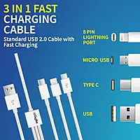 Digitek Lightning Cable 2 A 1 m USB compatible, One Cable DC1M 3-1