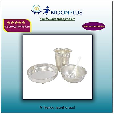 Silver Bowl, Spoon, Glass and Plate