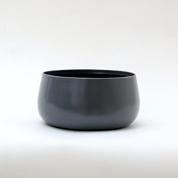 Smoky Grey Decorative Metal Pot