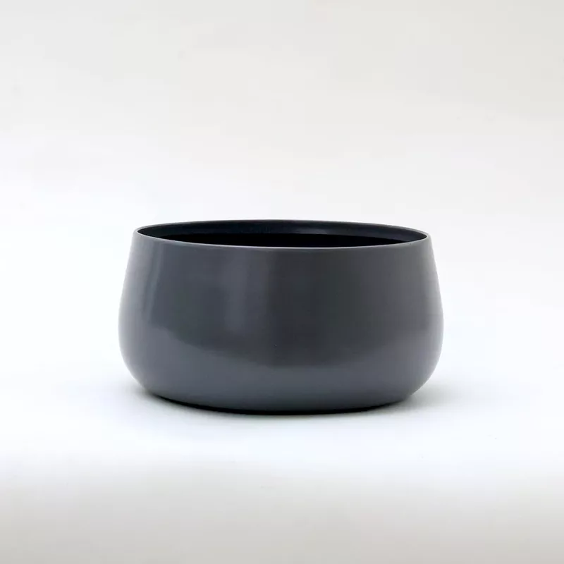 Smoky Grey Decorative Metal Pot