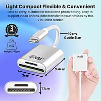 EVM CR-004 Lightning to SD + TF Card Reader
