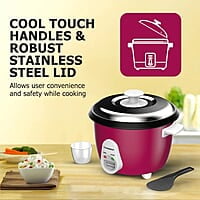 Crompton Harvest Pro Food Grade Non-stick Rice Cooker with 1.8 liter capacity Instant 15 miin cooking additional cooking bowl