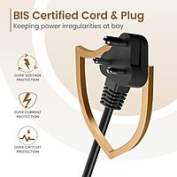 Portronics Power Plate 21 Extension Board – 3 Sockets, 1.5m Cord, 1440W, Black