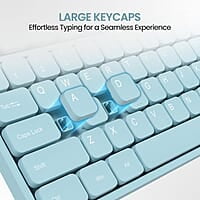 Portronics Ki-Pad 3 USB Wired Keyboard with Large Keycaps, Noise-Free Typing, Fn Multimedia Hotkeys, Full-Size Layout with Num Pad, Ergonomic Design, 1.5m USB Cable