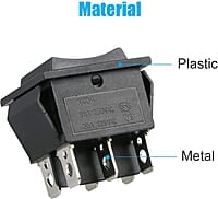 DPDT 16 Amp 6 Pins Mini Toggle Switch - 3 Position ON/Off/ON for Car, Auto, and Boat DPDT 16 Amp 6 Pins Mini Toggle Switch - 3 Position ON/Off/ON for Car, Auto, and Boat