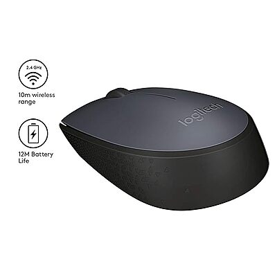 Open Box Logitech M171 / Optical Tracking, Ambidextrous Wireless Optical Mouse  (2.4GHz Wireless)