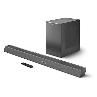 Philips TAB8947 5.1 Ch Soundbar with Dolby Atmos, Wireless Subwoofer, Up-Firing Speakers, Virtual Surround, Built-in Chromecast, AI Voice Assistant – 660W, Black