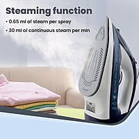 AGARO Royal Steam Iron, 2000W, Ceramic Coated Sole Plate, Fast Heating, 360 degree 320 Ml Water Tank