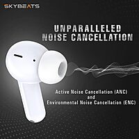 Just Corseca Skybeat Powerbuds – ANC TWS Earbuds | Low Latency Game Mode | White