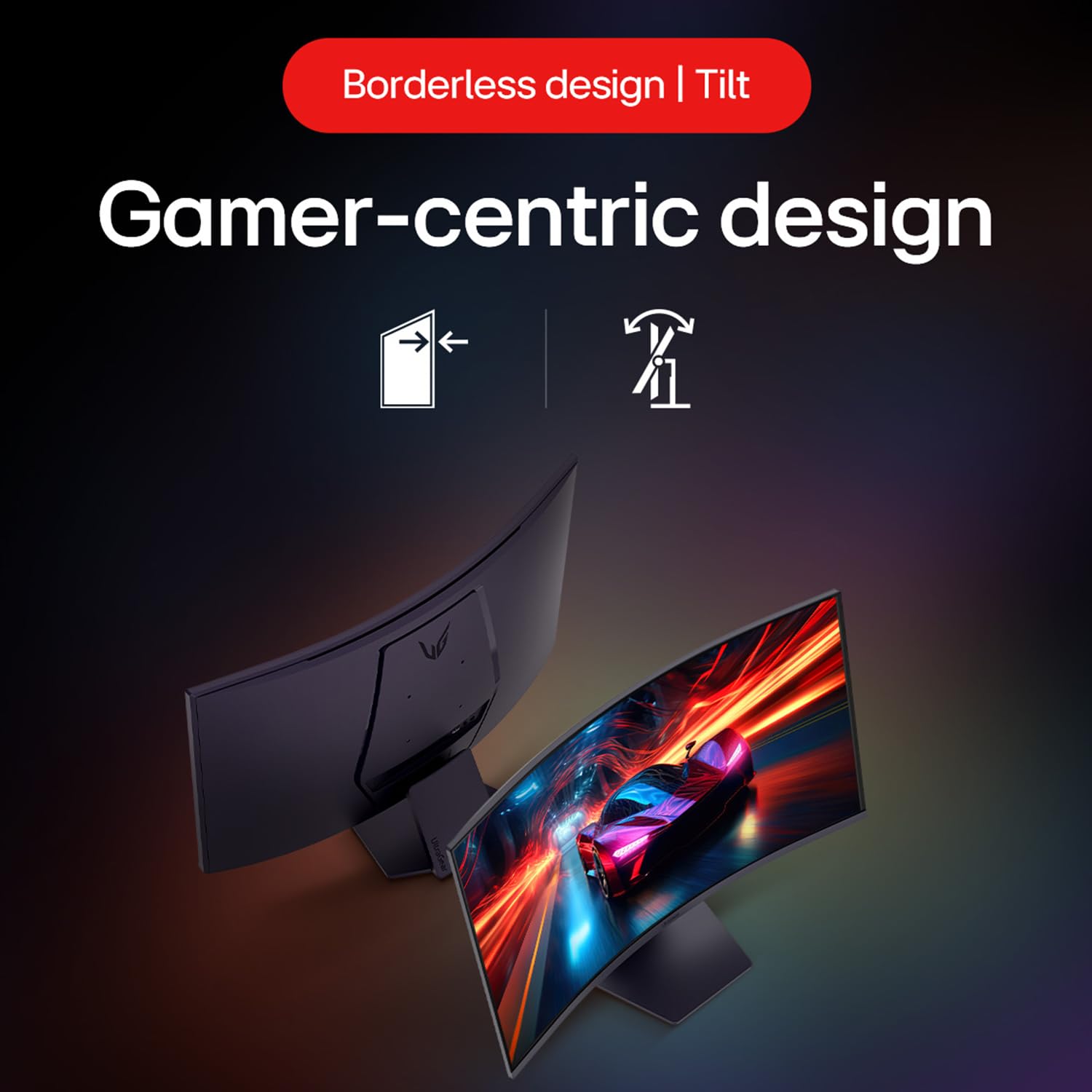 LG UltraGear ,31.5" QHD 180Hz 1ms Curved Gaming Monitor, 32GS60QC-B