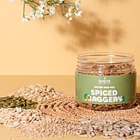EAT BETTER CO - Five Seed Mix - Spiced Jaggery - Five Super Seeds - Roasted with Jaggery and Indian Spices - Pumkin, Sunflower, Melon, Watermelon, Sesame seeds. Seeds for eating 200gm value pack