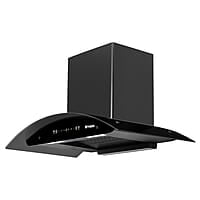 Faber 90cm 1400 m³/hr Autoclean Kitchen Chimney Broad Body Curved Glass Filterless Touch & Gesture Control