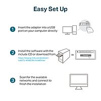 Wireless 300Mbps USB WiFi Adapter for PC/Laptop, high-speed internet access, easy plug-and-play setup, compatible with Windows and Mac, ideal for gaming and streaming, compact design.