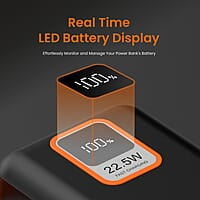 Portronics Ampbox 10K 10000 mAh Power Bank with 22.5W Fast Charging, Digital Display, Dual Output