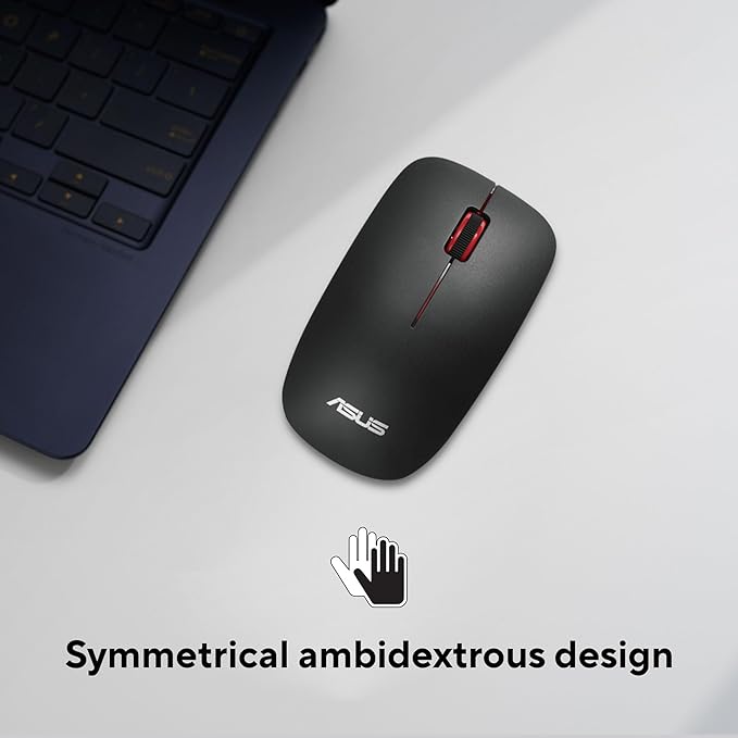 Open Box ASUS WT300 /Ambidextrous Design,Runs on 1 AA Battery- upto 15 months life, 1600 DPI Wireless Optical Mouse