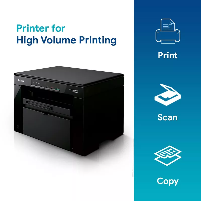 Canon MF3010 Digital Multifunction Laser Printer, Black