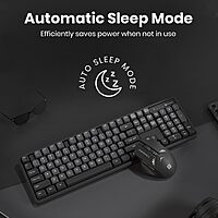 Portronics Key 9 Wireless Keyboard & Mouse Combo – Numeric Pad  Piano Keys  Black  1 Year Warranty