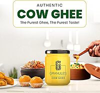 GRANULES Pure Cow Ghee 500ml | Natural Desi Ghee | Premium Cow Ghee | Organic Pure Ghee | Traditional Method | Authentic Ghee for Cooking | Healthy & Flavorful | Ghee Cow 500ml Glass Jar - Pack of 2 GRANULES Pure Cow Ghee 500ml | Natural Desi Ghee | Premium Cow Ghee | Organic Pure Ghee | Traditional Method | Authentic Ghee for Cooking | Healthy & Flavorful | Ghee Cow 500ml Glass Jar - Pack of 2