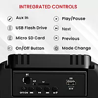 Portronics POR 2018 Melomix 20W Bluetooth Speaker – Wired Mic | TWS | FM | AUX/USB/MicroSD | Black