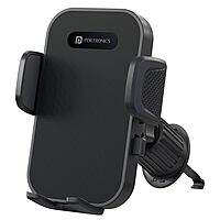 Portronics Clamp Y Car Mount – Adjustable, 360° Rotation, secure grip for smartphones, easy installation, perfect for navigation, hands-free calls, durable design, compatible with most devices.
