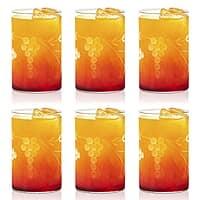 Borosil 295 ml Set of 6 pcs Berry Vision Transparent Drinking Glass | Borosilicate Glass Tumblers for Water, Cold Drinks, Juice| Flame Proof, Microwave & Dishwasher Safe | for Daily use & Gifting