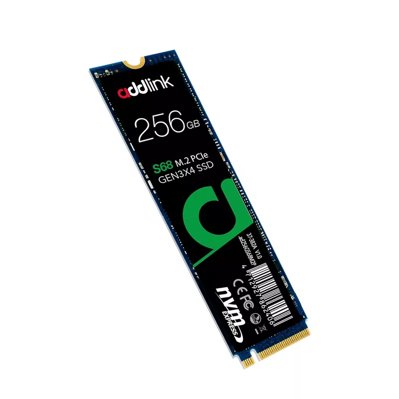 Addlink S68 256GB NVMe M.2 SSD – PCIe Gen3 | Up to 2000MB/s | 5-Year Warranty