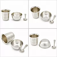 Silver New Born Baby Dinner Set