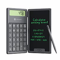Portronics Ruffpad Calc 2-in-1 Calculator & LCD Writing Pad with 6.5 Inches Tablet, 12 Digits, Foldable Design, Stylus Pen for Students