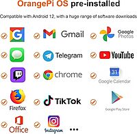 Orange Pi 800 Mini PC Kit with 4GB RAM, 64GB EMMC, Official Keyboard, 800 Keyboard (Pi 800+5V4A Power Supply) With WiFi Connection, White