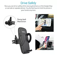 Portronics Clamp X POR-1101 – Car Vent Holder, Z-Black is a sleek and sturdy phone holder designed for easy access and secure placement in your car's air vent. Perfect for hands-free navigation!