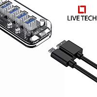 Live Tech LT-OIA 4-Port Type-C USB Hub – USB 3.0 offers four high-speed USB 3.0 ports for seamless connectivity. Compact design, perfect for laptops and devices needing extra ports.