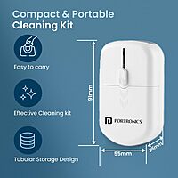 Portronics Clean P 10-In-1 Cleaning Kit for Laptop, Mobiles, and Tablets – White