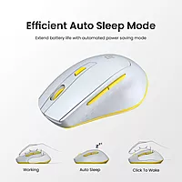 Portronics Toad 32 Wireless Mouse – 6 Buttons | 2.4GHz Connectivity | 10m Working Range | Adjustable Optical DPI | Ergonomic Design | Auto Power Saving | Laptop & PC Compatible | Grey