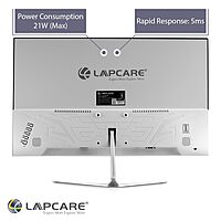 Lapcare LM24WFHD 24" LED monitor. Features Full HD resolution, IPS panel, HDMI & VGA ports, and a sleek design.